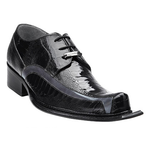 Belvedere Lorenzo Ostrich & Calfskin Shoes Black
