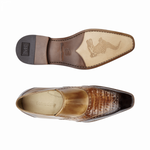 Belvedere Lucas Crocodile & Calfskin Wingtip Shoes Brown / Camel / Tabac