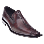 Belvedere Luigi Lizard & Calfskin Loafers Antique Wine