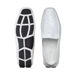 Belvedere Luis Ostrich Shoes White