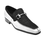 Belvedere Luna Shark Spectator Bit Loafers Black/White