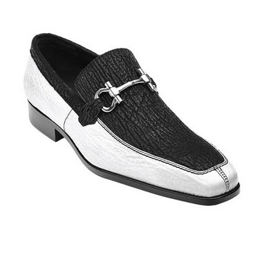Belvedere Luna Shark Spectator Bit Loafers Black/White