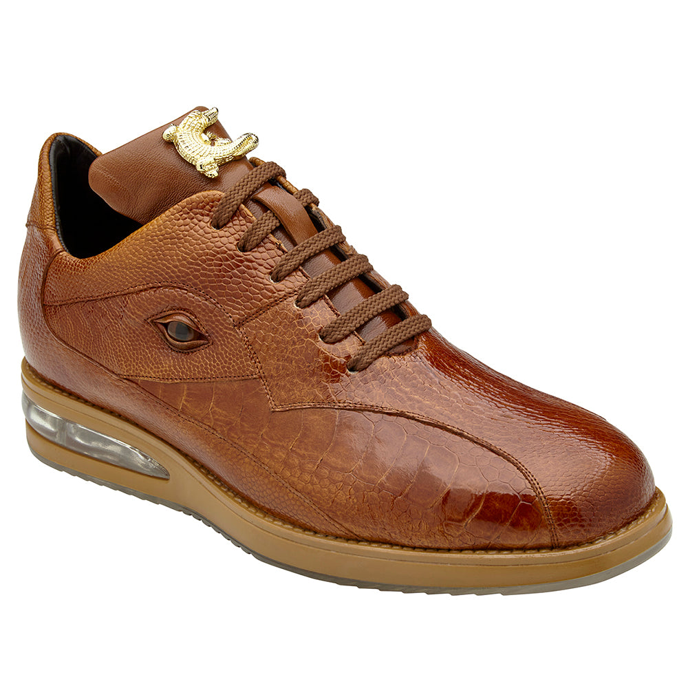 Belvedere Lupo Ostrich / Calfskin Sneakers Honey