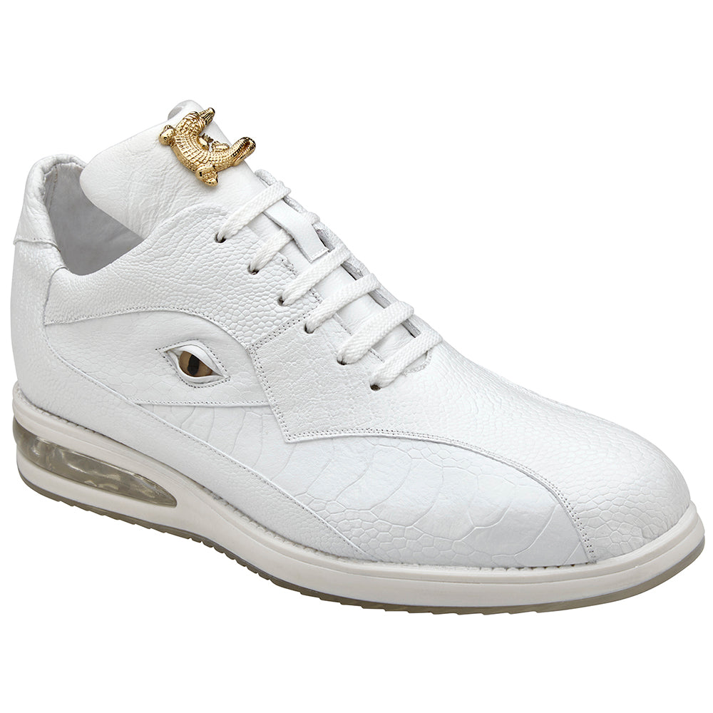 Belvedere Lupo Ostrich / Calfskin Sneakers White