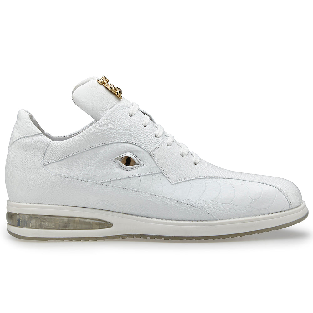 Belvedere Lupo Ostrich / Calfskin Sneakers White