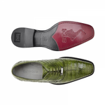Belvedere Marcello Crocodile Cap Toe Brogues Emerald Green