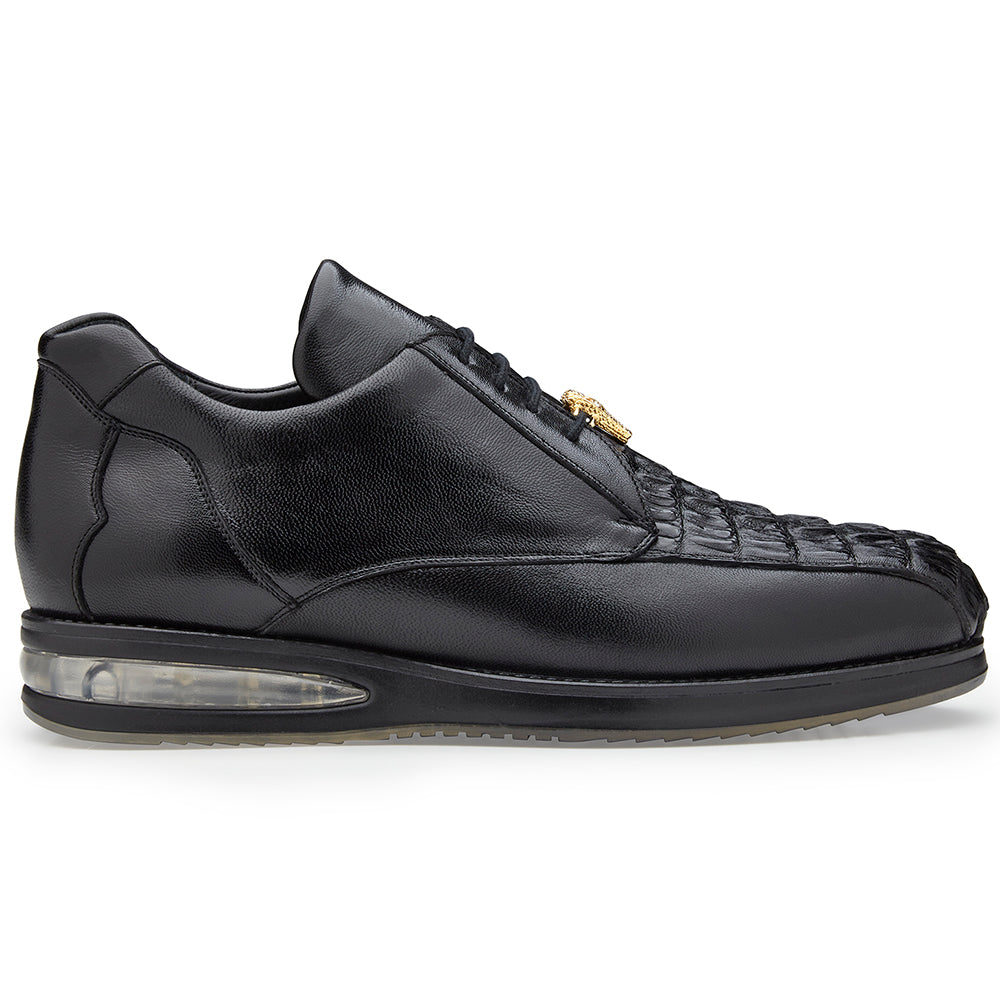 Belvedere Marcus Hornback Crocodile / Calfskin Sneakers Black