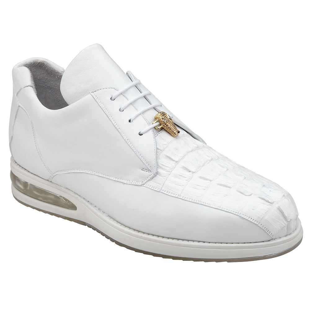 Belvedere Marcus Hornback Crocodile / Calfskin Sneakers White