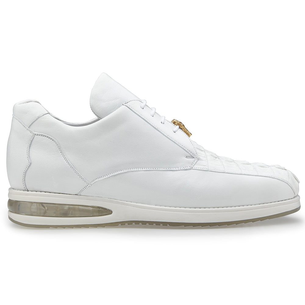 Belvedere Marcus Hornback Crocodile / Calfskin Sneakers White