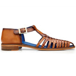 Belvedere Mario Genuine Alligator / Italian Leather Sandals Ant. Almond