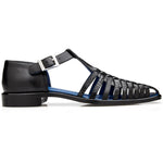 Belvedere Mario Genuine Alligator / Italian Leather Sandals Black