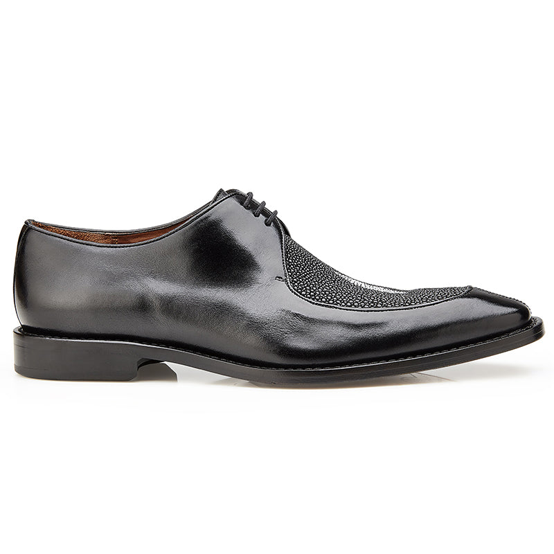 Belvedere Mario Stingray & Calf Shoes Black