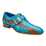 Belvedere Marte Genuine Ostrich Shoes Antique Ocean / Antique Brandy
