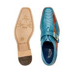Belvedere Marte Genuine Ostrich Shoes Antique Ocean / Antique Brandy