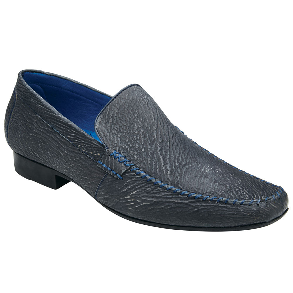 Belvedere Matteo Genuine Shark Loafers Blue Steel