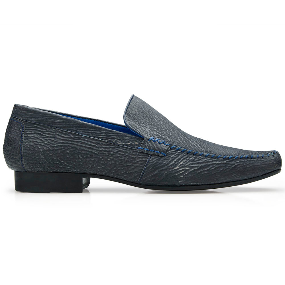 Belvedere Matteo Genuine Shark Loafers Blue Steel