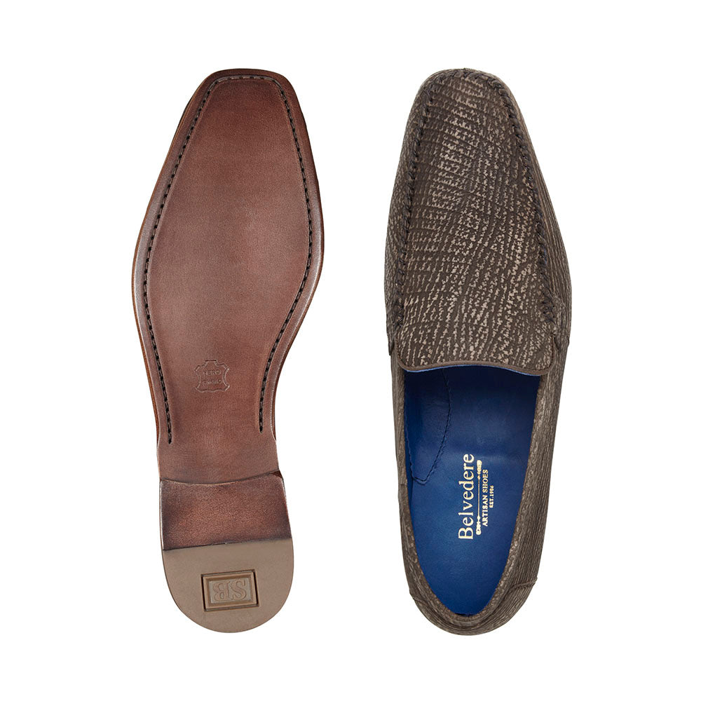 Belvedere Matteo Genuine Shark Loafers Brown