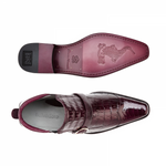 Belvedere Matteo Ostrich & Crocodile Boots Antique Dark Burgundy