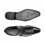 Belvedere Matteo Ostrich & Crocodile Boots Black