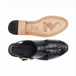 Belvedere Mitta Lizard & Hornback Sandals Antique Honey