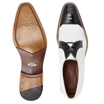 Belvedere Monaco Ostrich & Calf Spectators Black / White