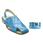 Belvedere Monza Eel Sandals Baby Blue