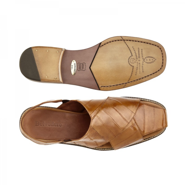 Belvedere Monza Eel Sandals Camel