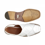 Belvedere Monza Eel Sandals White