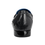 Belvedere Natale Caiman & Ostrich Loafers Black