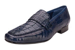 Belvedere Natale Caiman & Ostrich Loafers Navy