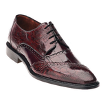 Belvedere Nino Eel & Ostrich Shoes Antique Red/Scarlet