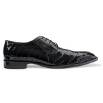 Belvedere Nome Eel & Ostrich Shoes Black