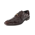 Belvedere Nome Eel & Ostrich Shoes Chocolate