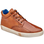 Belvedere Genuine Ostrich Leg / Calfskin Sneakers Antique Walnut