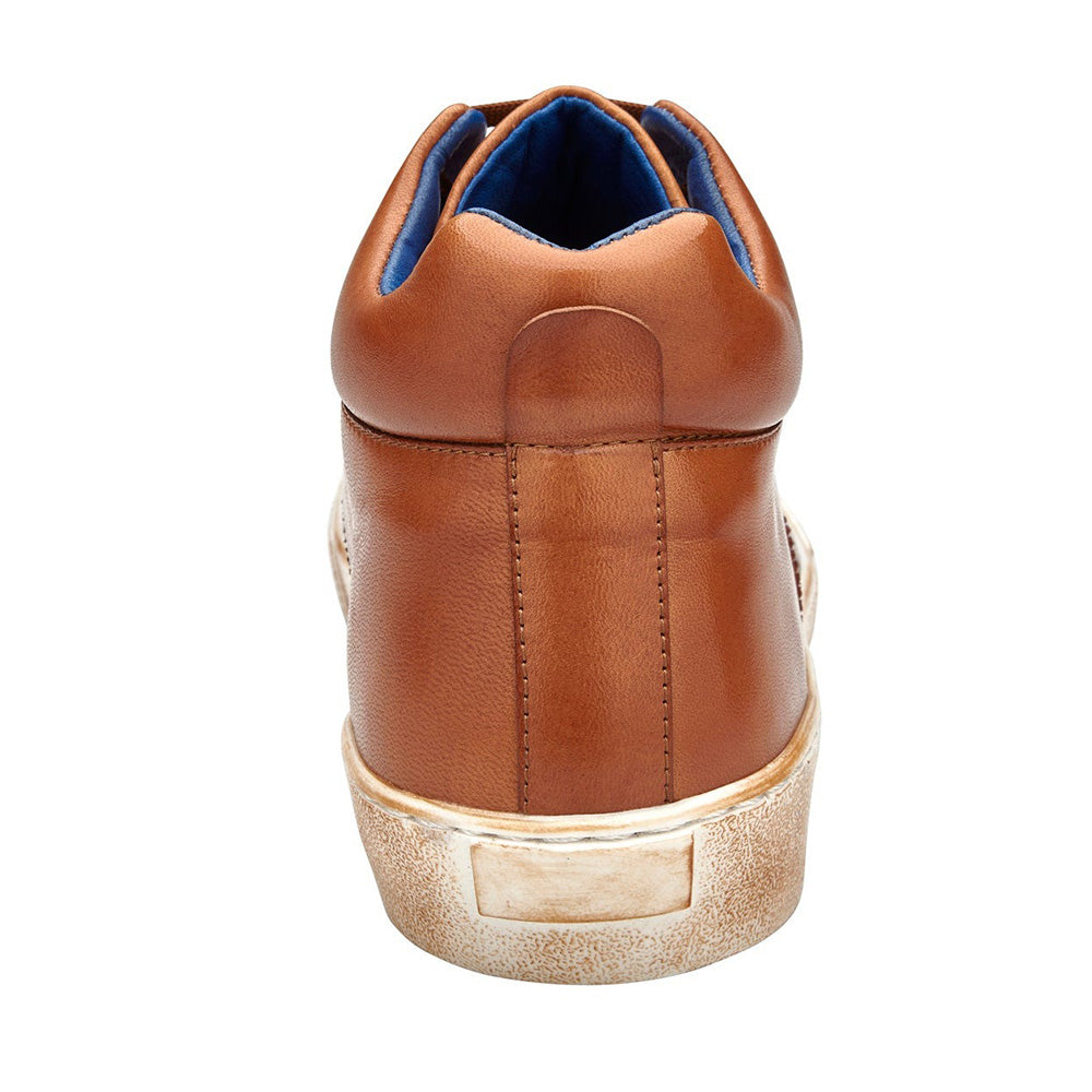 Belvedere Genuine Ostrich Leg / Calfskin Sneakers Antique Walnut