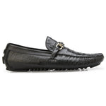 Belvedere Omar Ostrich Quill Bit Loafers Black
