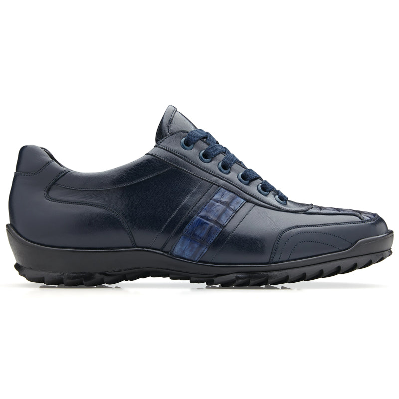 Belvedere Orfeo Caiman & Calf Sneakers Navy