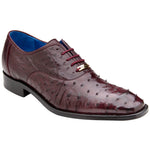 Belvedere Orlando Genuine Ostrich Quill Shoes Antique Dark Burgundy V1 (D01)