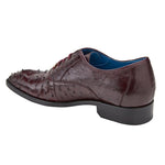 Belvedere Orlando Genuine Ostrich Quill Shoes Antique Dark Burgundy V1 (D01)