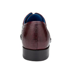 Belvedere Orlando Genuine Ostrich Quill Shoes Antique Dark Burgundy V1 (D01)