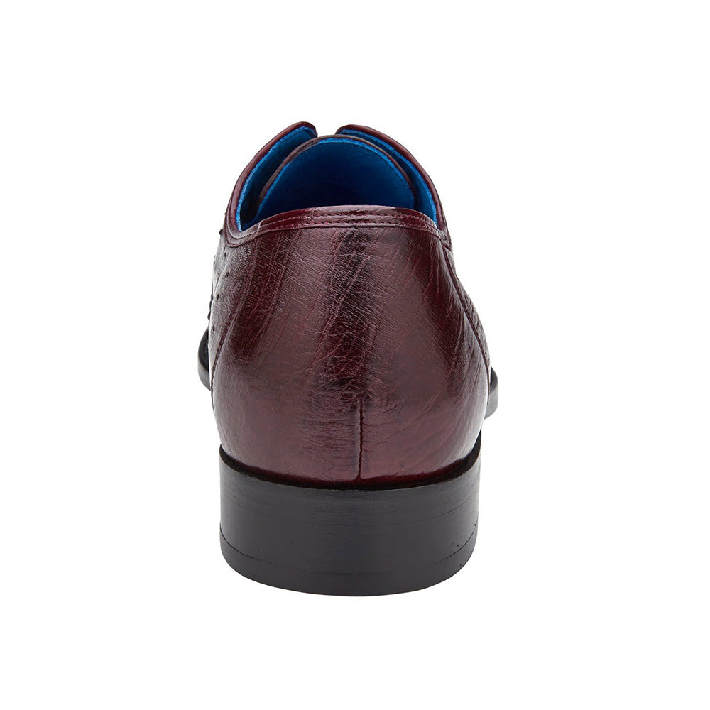 Belvedere Orlando Genuine Ostrich Quill Shoes Antique Dark Burgundy V1 (D01)