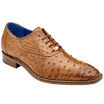 Belvedere Orlando Genuine Ostrich Quill Shoes Antique Peanut V1 (D01)