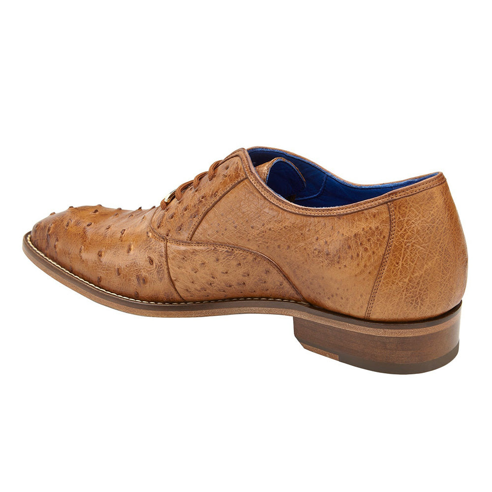 Belvedere Orlando Genuine Ostrich Quill Shoes Antique Peanut V1 (D01)