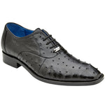 Belvedere Orlando Genuine Ostrich Quill Shoes Black V1 (D01)