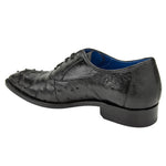 Belvedere Orlando Genuine Ostrich Quill Shoes Black V1 (D01)