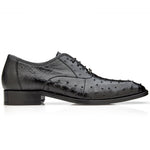 Belvedere Orlando Genuine Ostrich Quill Shoes Black V1