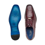 Belvedere Orlando Genuine Ostrich Shoes Antique Dark Burgundy