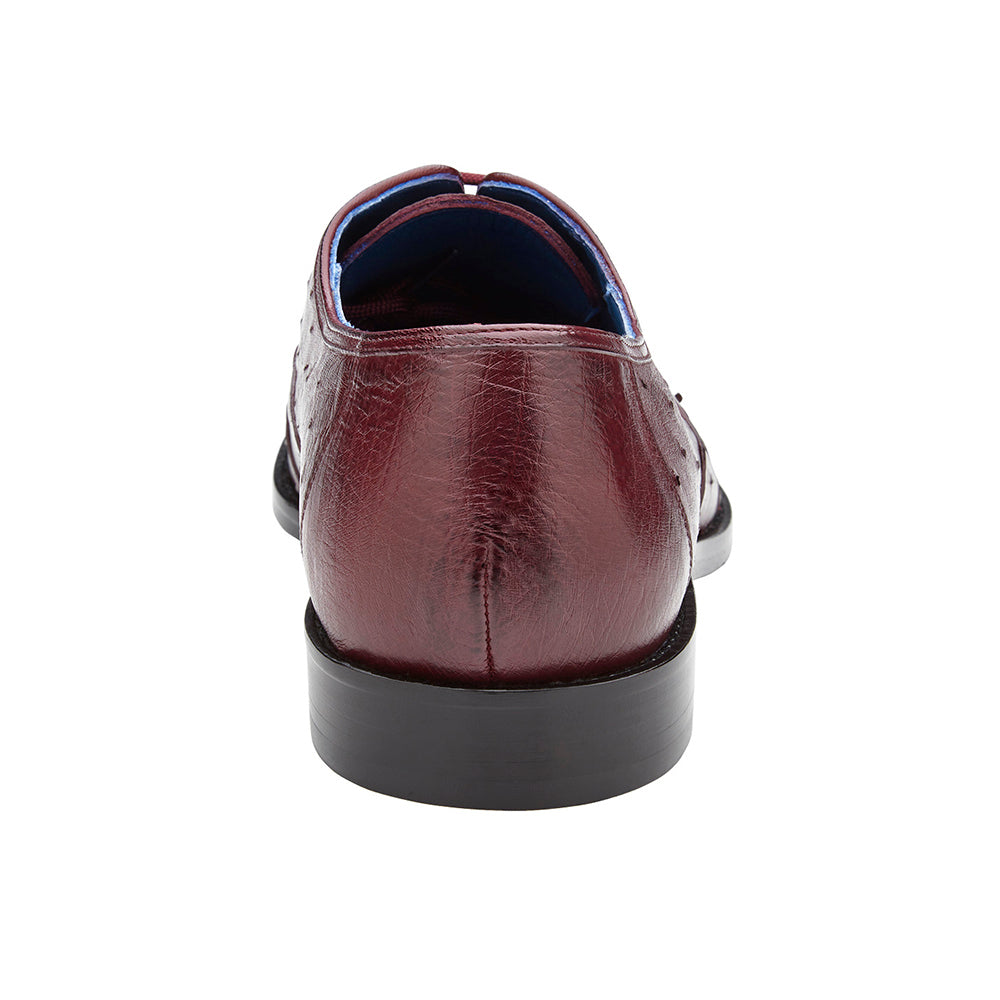 Belvedere Orlando Genuine Ostrich Shoes Antique Dark Burgundy