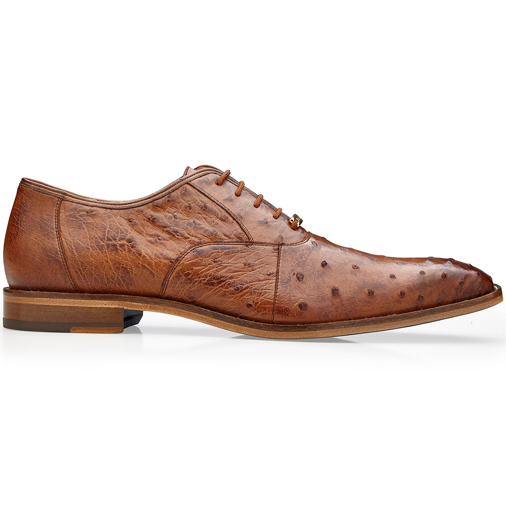 Belvedere Orlando Genuine Ostrich Shoes Antique Peanut