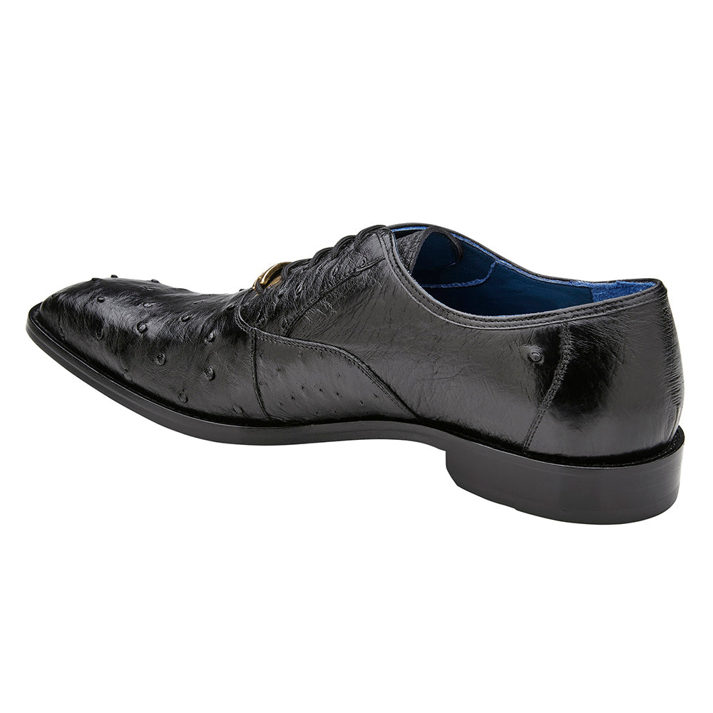 Belvedere Orlando Genuine Ostrich Shoes Black